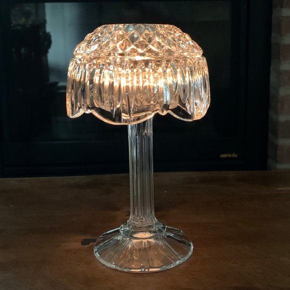 Vintage 2 Piece Crystal Pedestal Tea Light/Votive Candle Holder - Picture 11 of 11